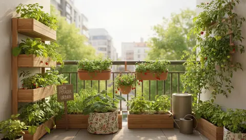 Aménager un jardin potager urbain durable sur balcon ou petite terrasse - TravauxChezMoi